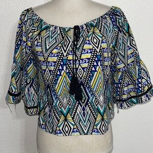 Manhattan blues blouse top bell sleeve